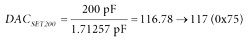 Calculating required CapDAC setting equation 4